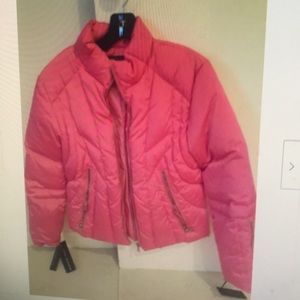 NWT Andrew Marc New York L pink puffer down jacket